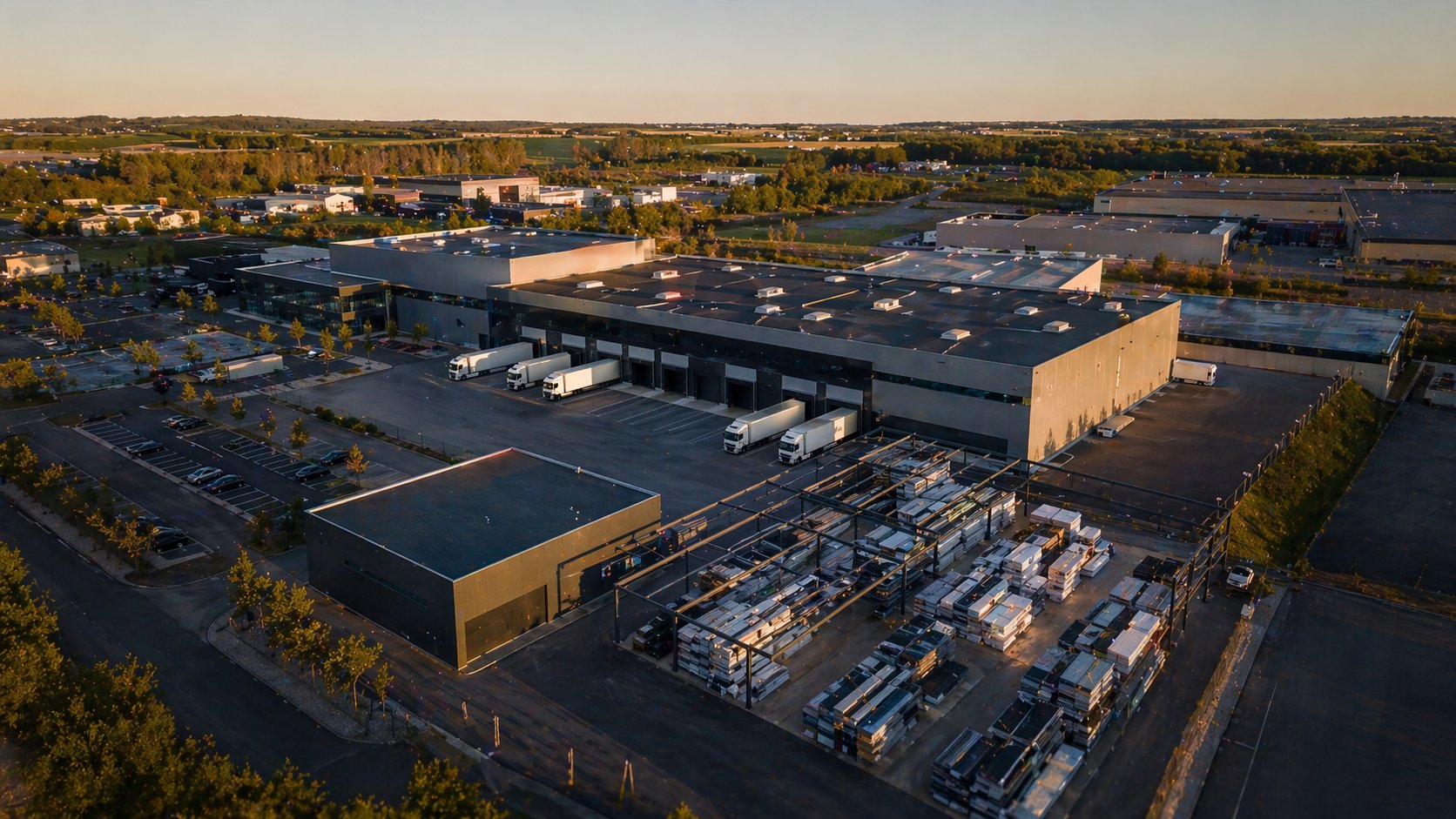 Écosystème Groupe DK-DT, vue aérienne du complexe industriel