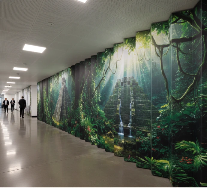 trompe œil adhésif mural