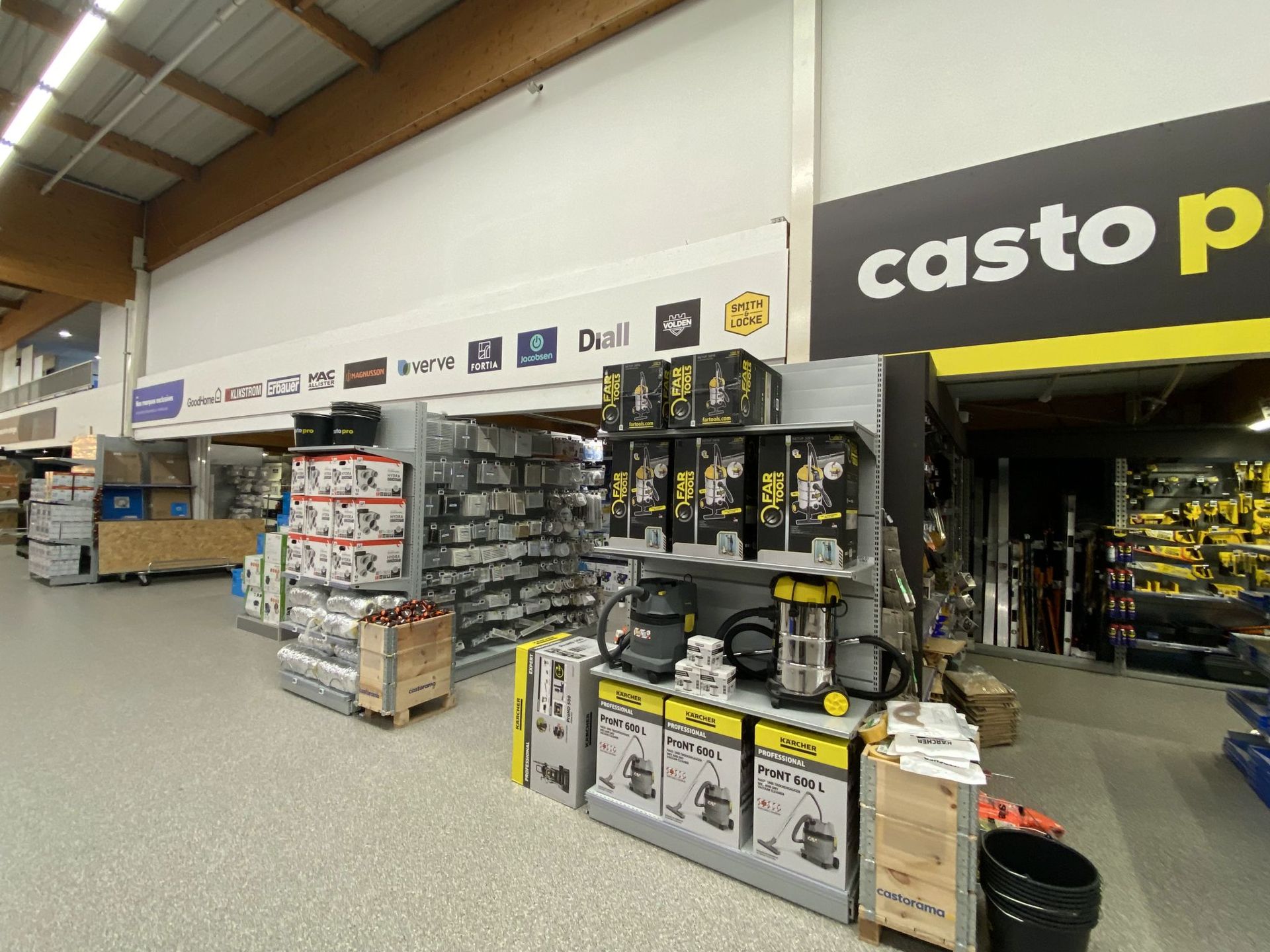 Bandeau marques partenaires et zone Casto Pro Castorama