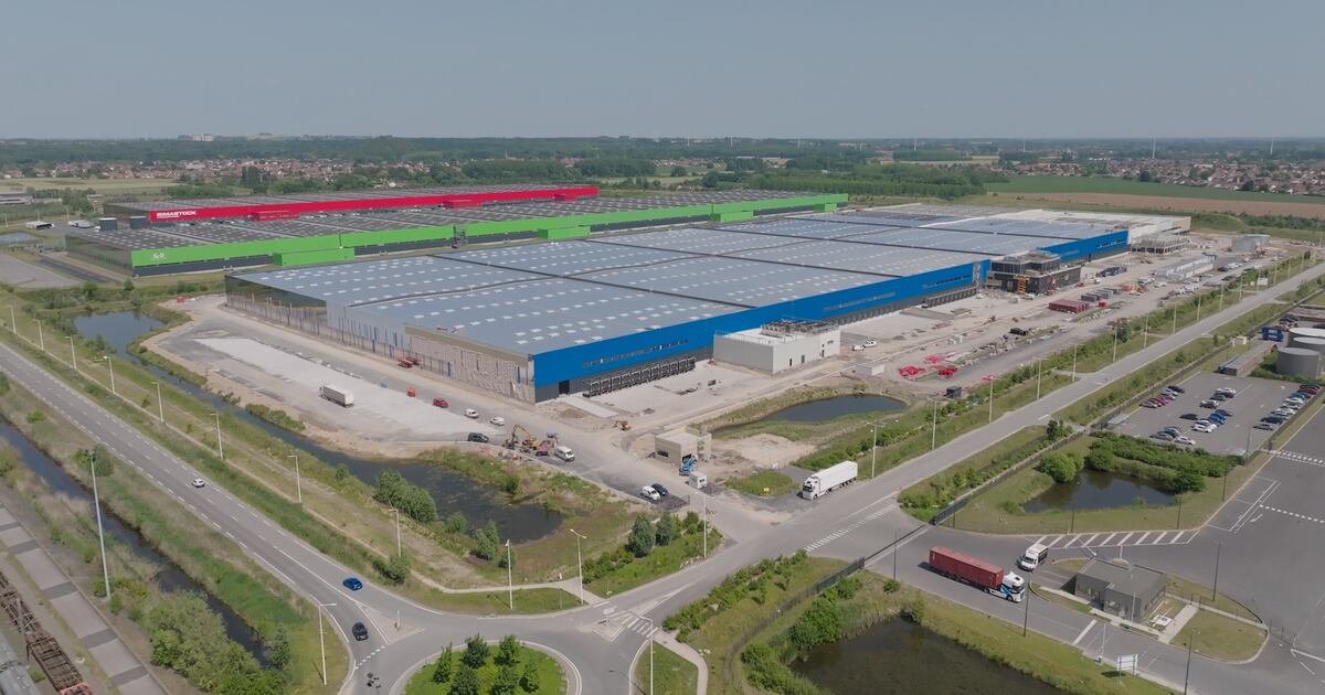 Vue aerienne plateforme logistique PepsiCo ID Logistics Dourges